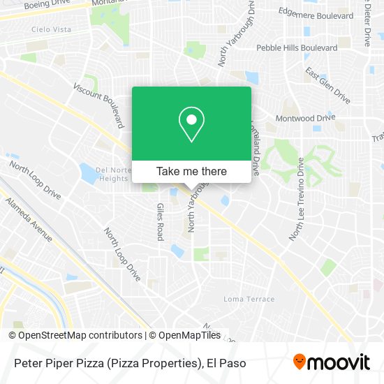 Mapa de Peter Piper Pizza (Pizza Properties)