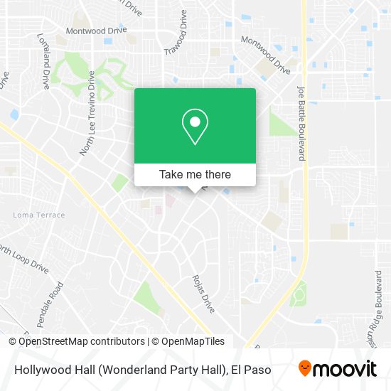 Hollywood Hall (Wonderland Party Hall) map