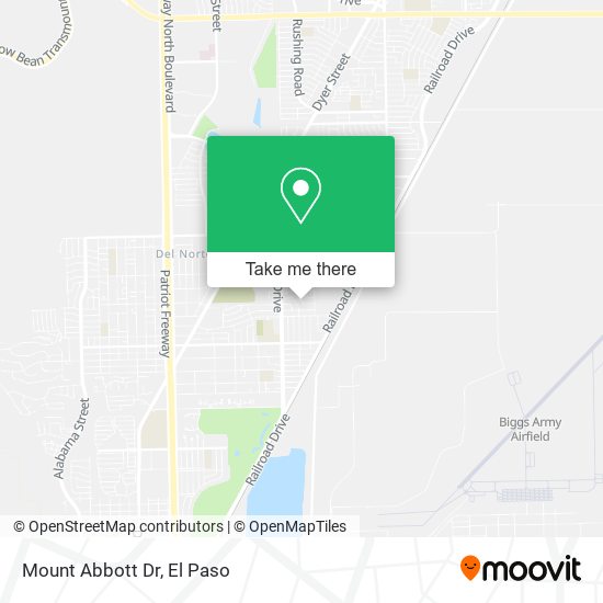 Mount Abbott Dr map