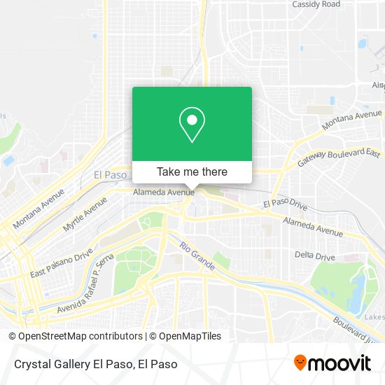 Crystal Gallery El Paso map