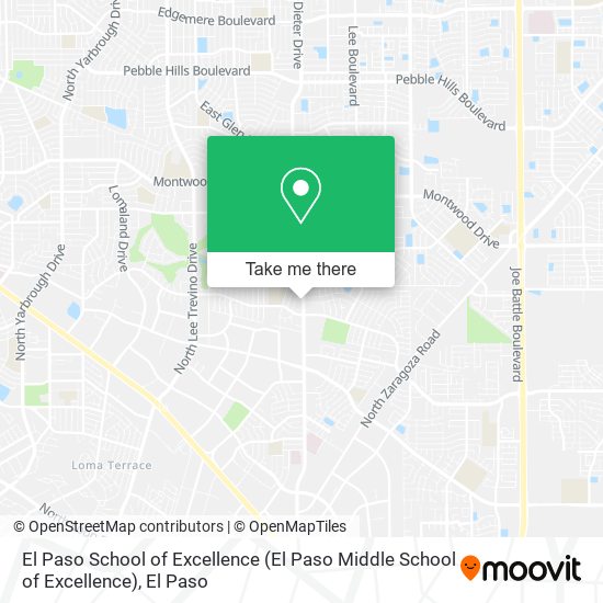 El Paso School of Excellence map