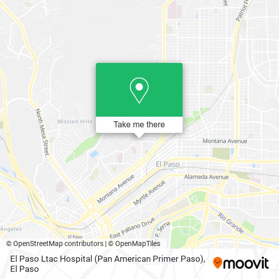 El Paso Ltac Hospital (Pan American Primer Paso) map