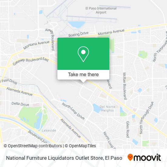 National Furniture Liquidators Outlet Store map