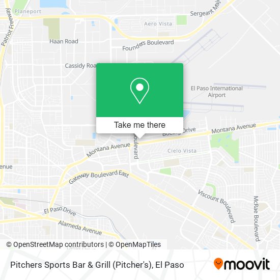 Pitchers Sports Bar & Grill (Pitcher's) map