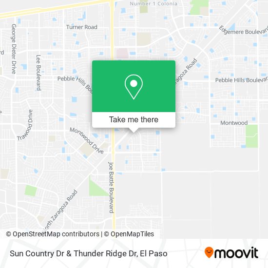 Sun Country Dr & Thunder Ridge Dr map