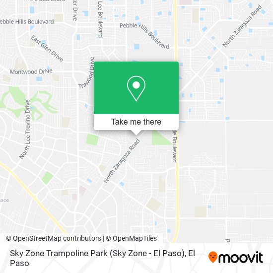 Mapa de Sky Zone Trampoline Park (Sky Zone - El Paso)