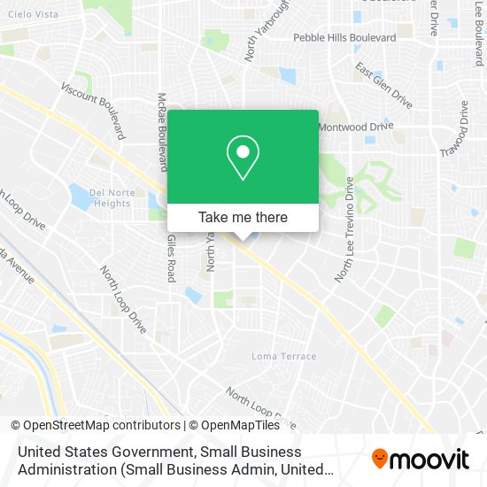 United States Government, Small Business Administration (Small Business Admin, United States) map