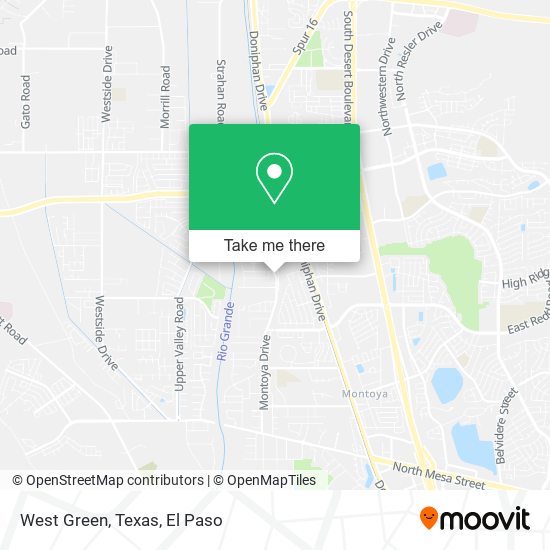 West Green, Texas map