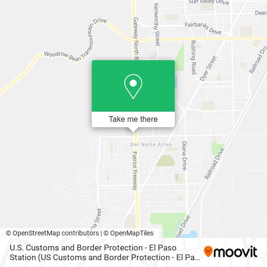 U.S. Customs and Border Protection - El Paso Station map