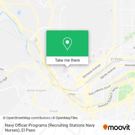 Mapa de Navy Officer Programs (Recruiting Stations Navy Nurses)