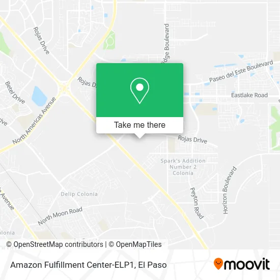 Amazon Fulfillment Center-ELP1 map