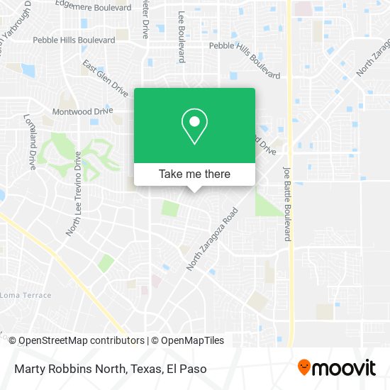 Marty Robbins North, Texas map