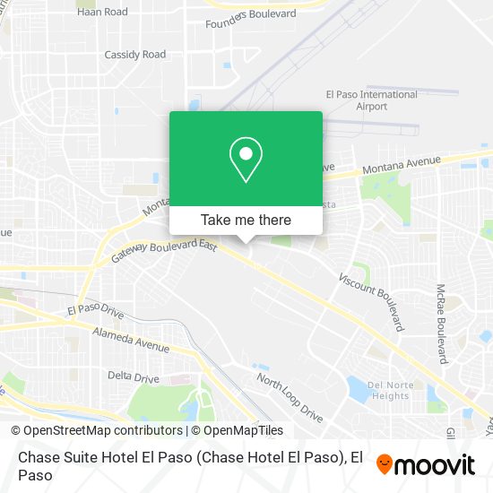 Chase Suite Hotel El Paso map