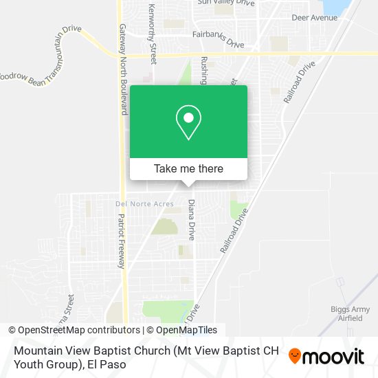 Mapa de Mountain View Baptist Church (Mt View Baptist CH Youth Group)