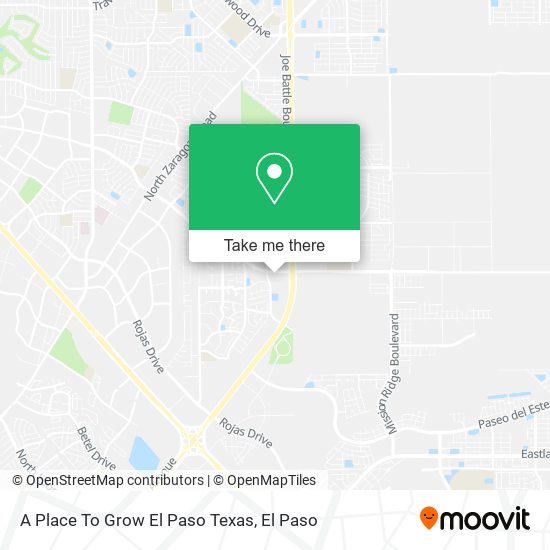 Mapa de A Place To Grow El Paso Texas