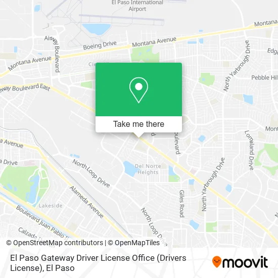 El Paso Gateway Driver License Office (Drivers License) map