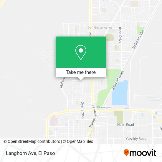 Langhorn Ave map