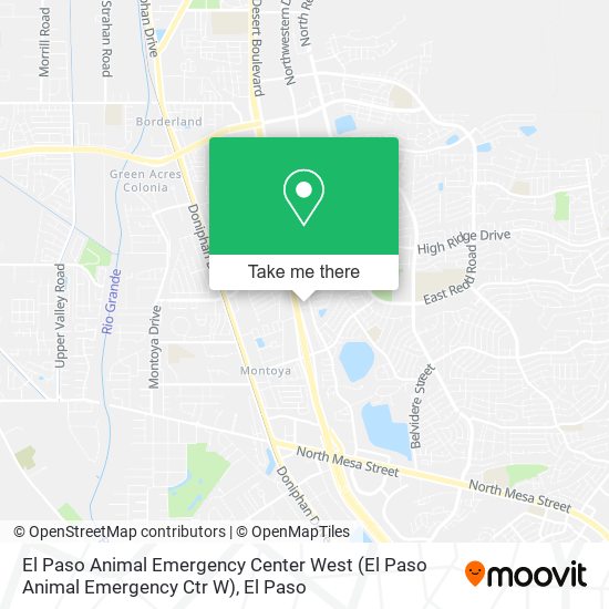 Mapa de El Paso Animal Emergency Center West (El Paso Animal Emergency Ctr W)