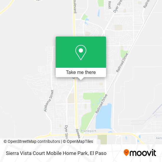 Sierra Vista Court Mobile Home Park map