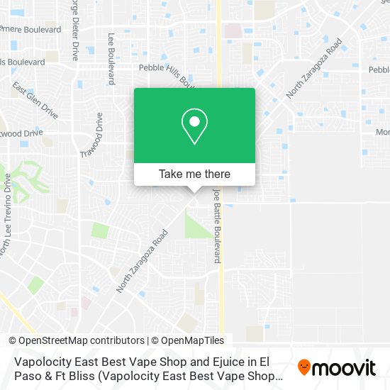 Vapolocity East Best Vape Shop and Ejuice in El Paso & Ft Bliss map