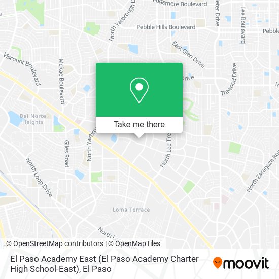 Mapa de El Paso Academy East (El Paso Academy Charter High School-East)