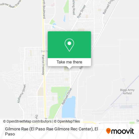 Gilmore Rae (El Paso Rae Gilmore Rec Center) map