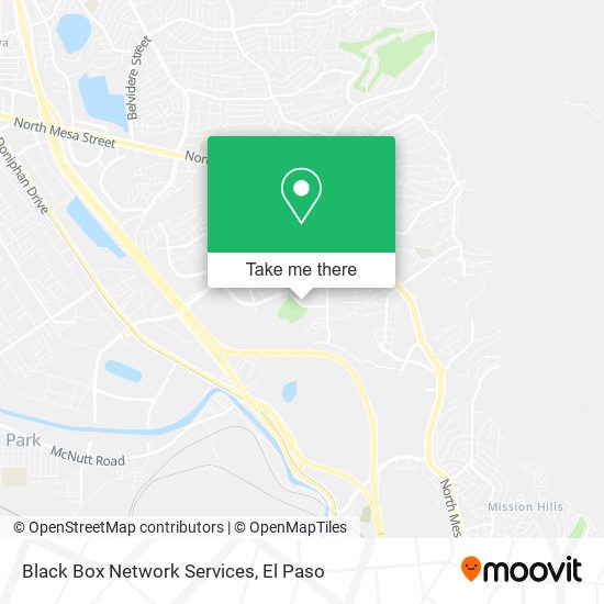 Black Box Network Services map