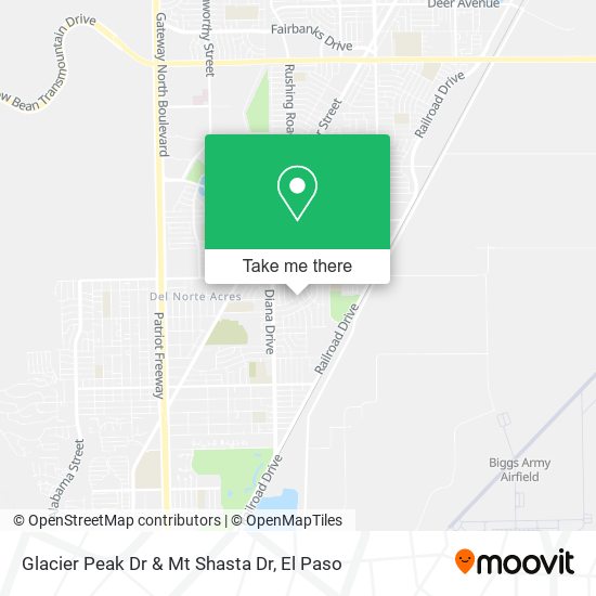 Glacier Peak Dr & Mt Shasta Dr map