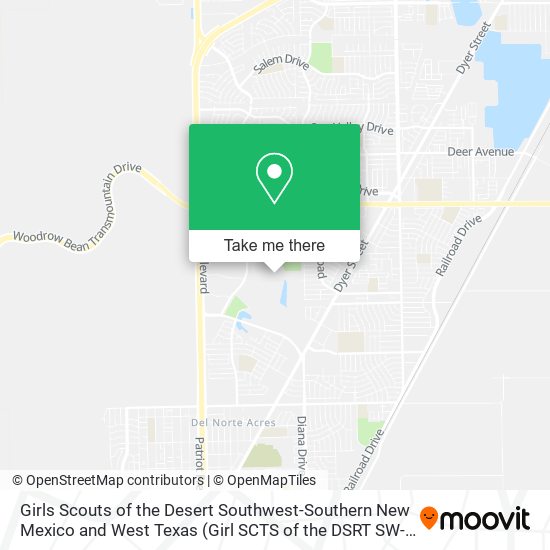 Girls Scouts of the Desert Southwest-Southern New Mexico and West Texas map