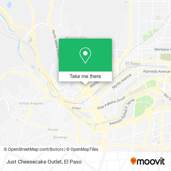 Mapa de Just Cheesecake Outlet