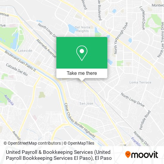 Mapa de United Payroll & Bookkeeping Services (United Payroll Bookkeeping Services El Paso)