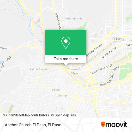 Anchor Church El Paso map