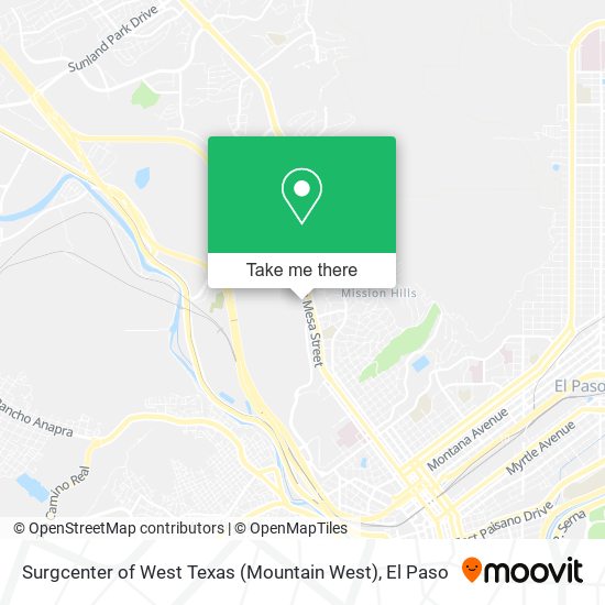 Mapa de Surgcenter of West Texas (Mountain West)