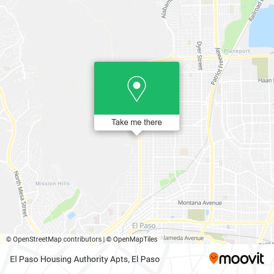 Mapa de El Paso Housing Authority Apts