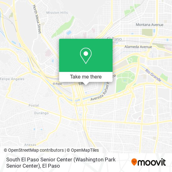 Mapa de South El Paso Senior Center (Washington Park Senior Center)