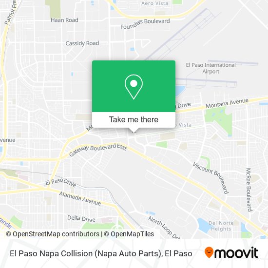 El Paso Napa Collision (Napa Auto Parts) map