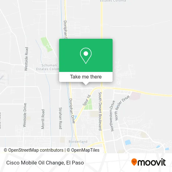 Cisco Mobile Oil Change map