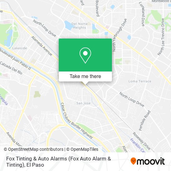 Mapa de Fox Tinting & Auto Alarms