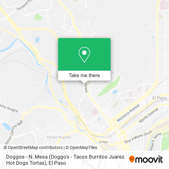 Doggos - N. Mesa (Doggo's - Tacos Burritos Juarez Hot Dogs Tortas) map