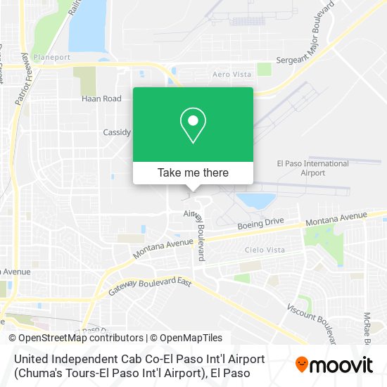 United Independent Cab Co-El Paso Int'l Airport (Chuma's Tours-El Paso Int'l Airport) map