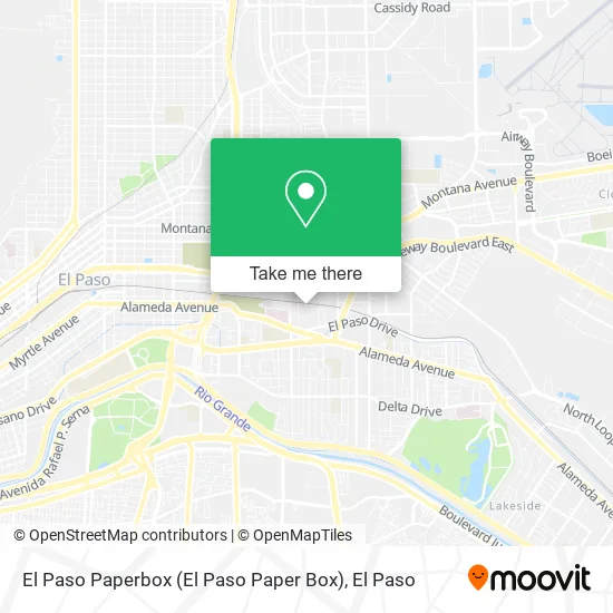 El Paso Paperbox (El Paso Paper Box) map