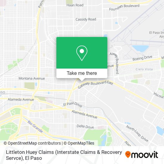 Littleton Huey Claims (Interstate Claims & Recovery Servce) map