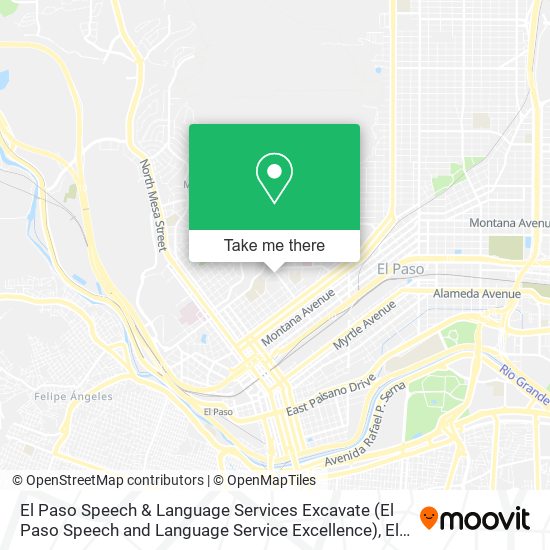 El Paso Speech & Language Services Excavate (El Paso Speech and Language Service Excellence) map