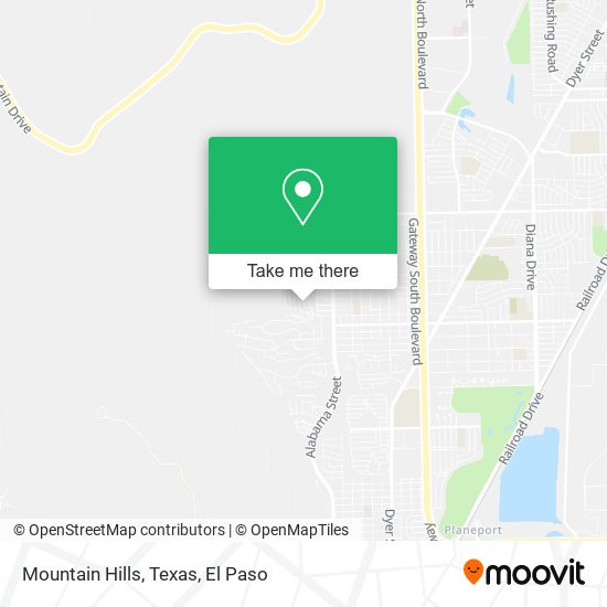 Mountain Hills, Texas map