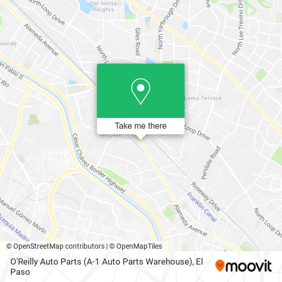 O'Reilly Auto Parts (A-1 Auto Parts Warehouse) map