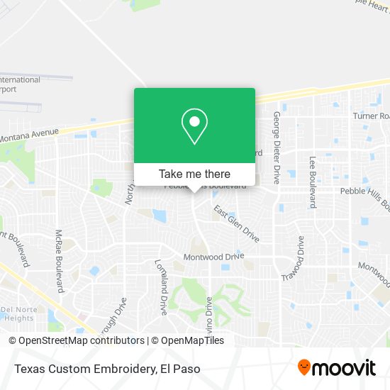 Mapa de Texas Custom Embroidery