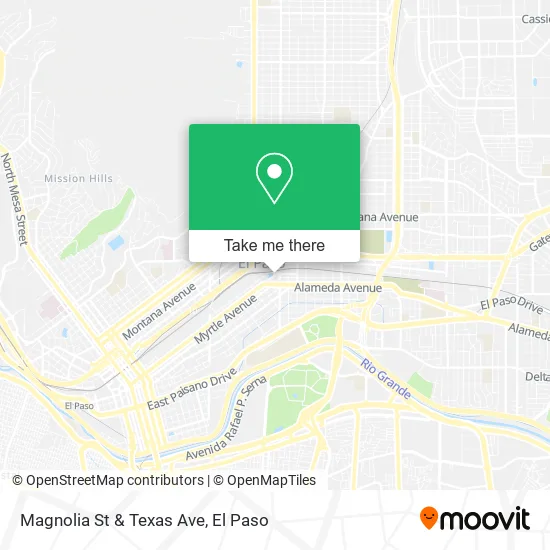 Mapa de Magnolia St & Texas Ave