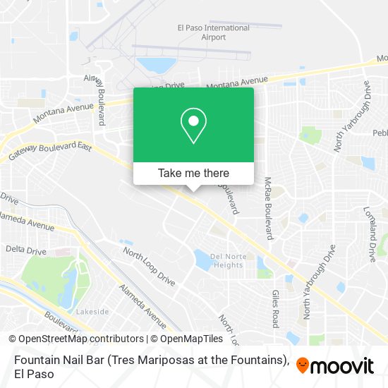 Mapa de Fountain Nail Bar (Tres Mariposas at the Fountains)