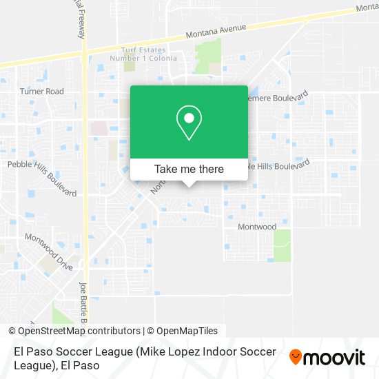 Mapa de El Paso Soccer League (Mike Lopez Indoor Soccer League)