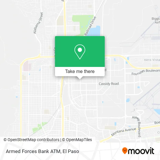 Armed Forces Bank ATM map